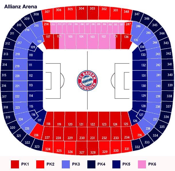 რუკა allianz arena