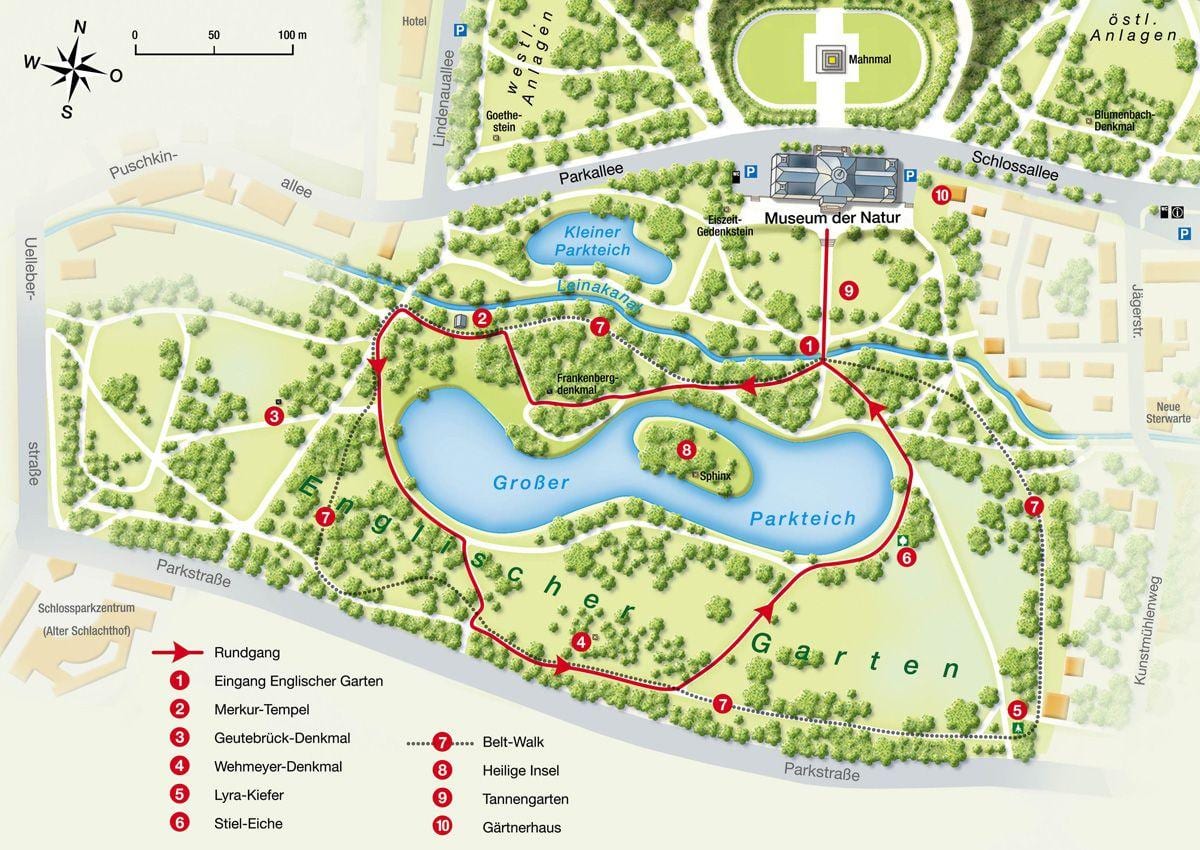 რუკა englischer garten