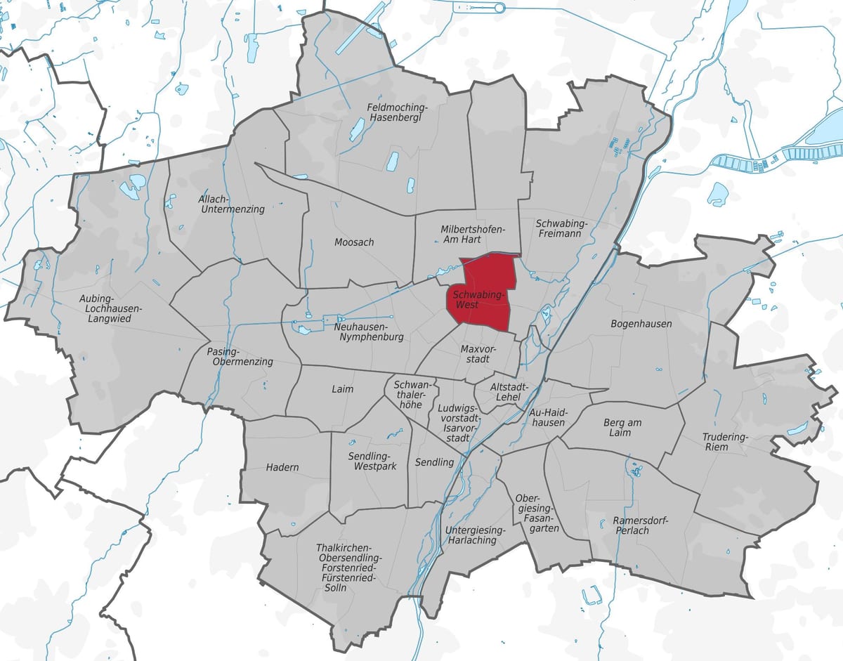 რუკა schwabing მიუნხენის