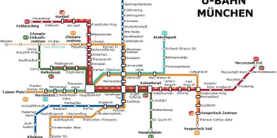 Ubahn რუკა მიუნხენის